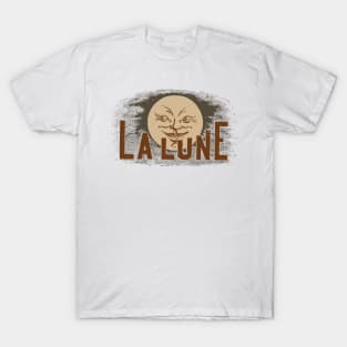 Moon Face with the French phrase, "La Lune" T-Shirt